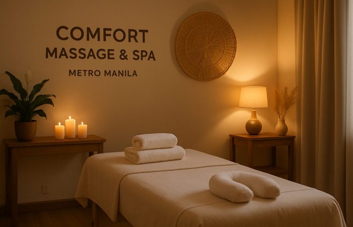 Unwind After Oktoberfest: Pamper Yourself with a Soothing Service Massage in Metro Manila 1 Serene massage room with ambient lighting at Comfort Massage & Spa.